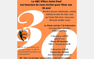 Le HBCV fête ses 30 ans !